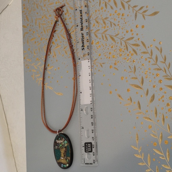 Mosaic Abalone Pendant Necklace - Picture 8 of 9